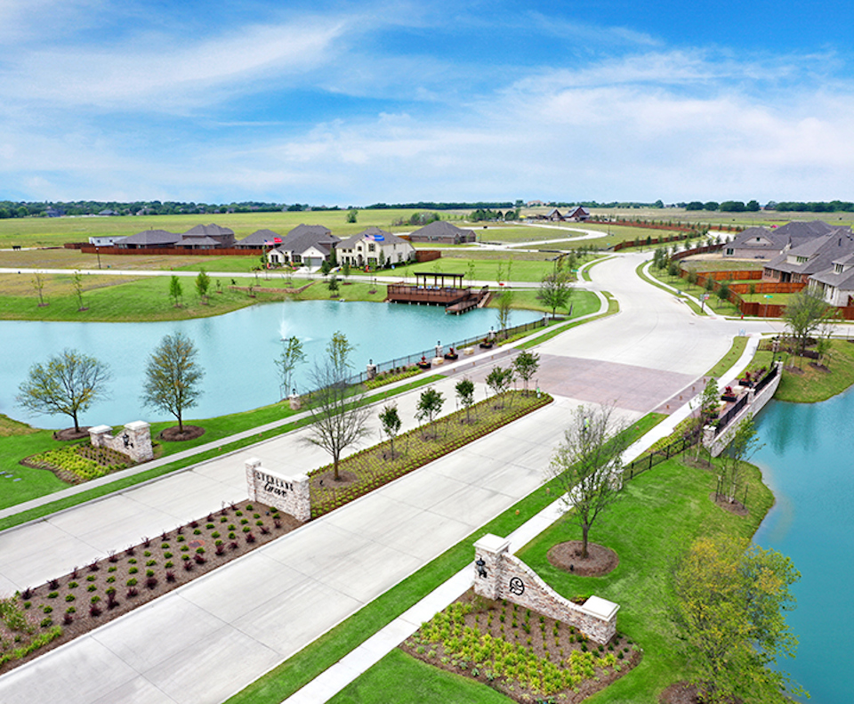 A high angle view of a resort.